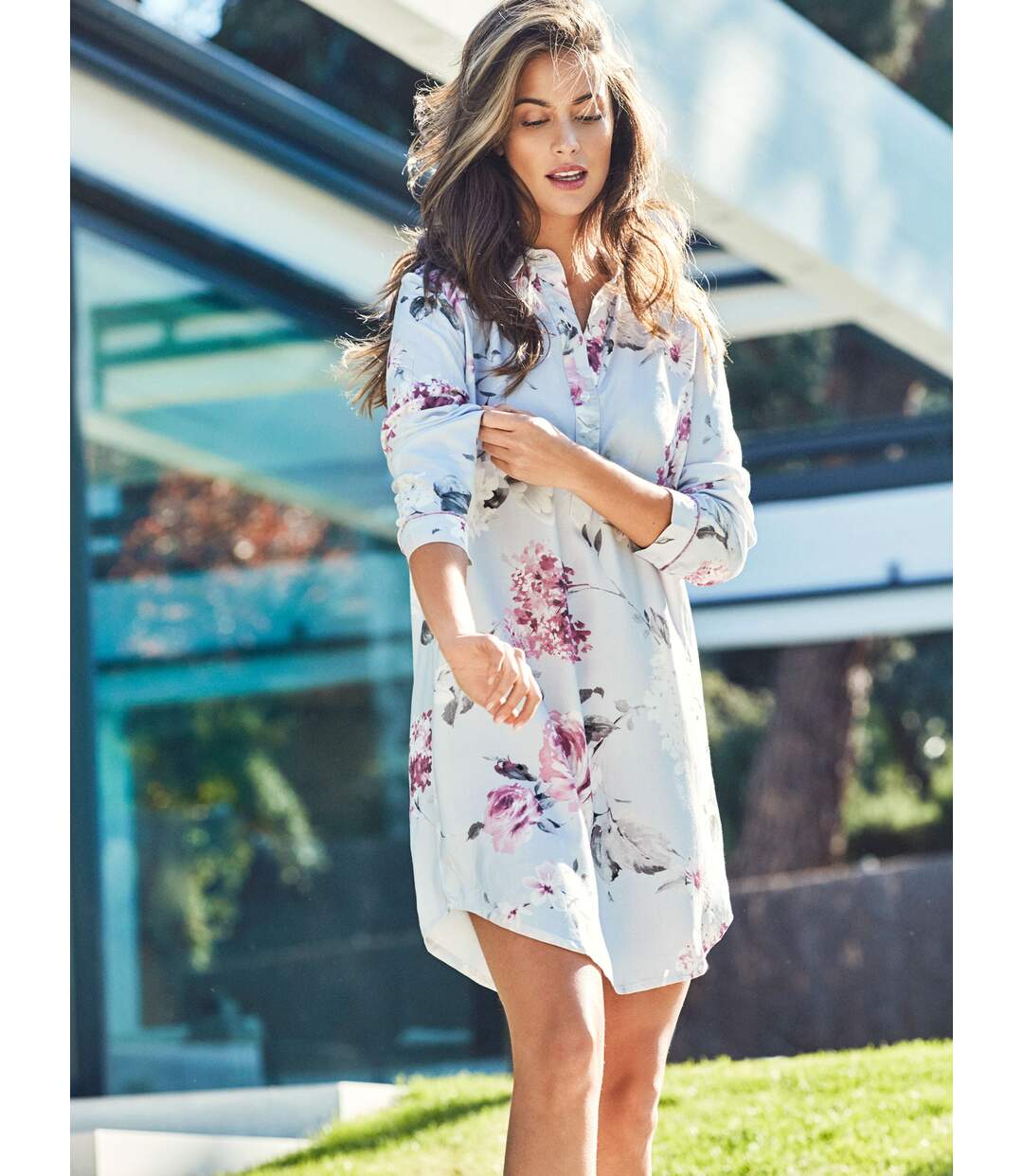 Chemise de nuit manches longues Romantica Selmark