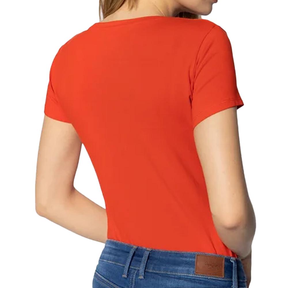 Guess T-shirt Rouge Femme Guess Mini Triangle