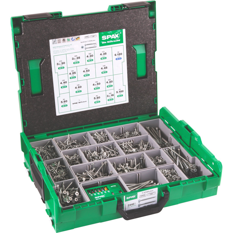Spax T-STAR plus assortimentskoffer 2446-delig TX
