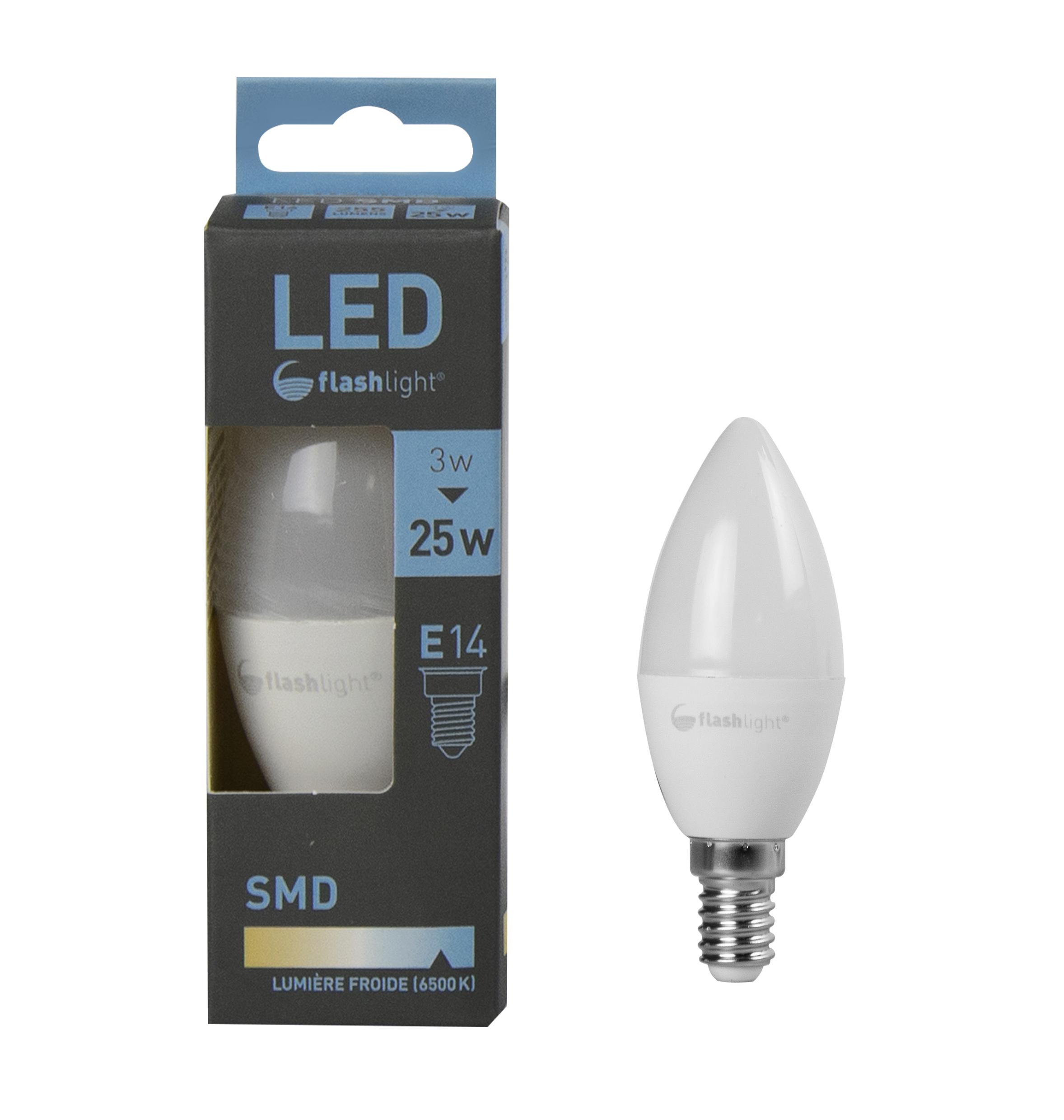 AMPOULE LED BLANC FROID BOUGIE E14 3W
