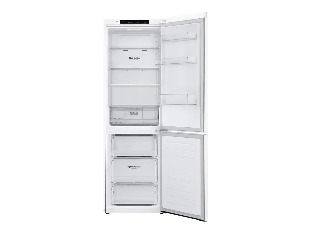 GBP31SWLZN LG Refrigerator GBP31SWLZN A  , Free standing, Combi, Height 186 cm, No Frost system, Fridge net capacity 247 L, Freezer net capacity 107 L, Display, 36 dB, White