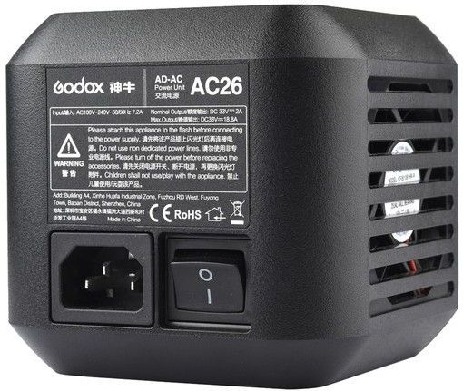 Godox - AD600Pro - Voeding - Wit - Adapter met Aan/Uit-schakelaar