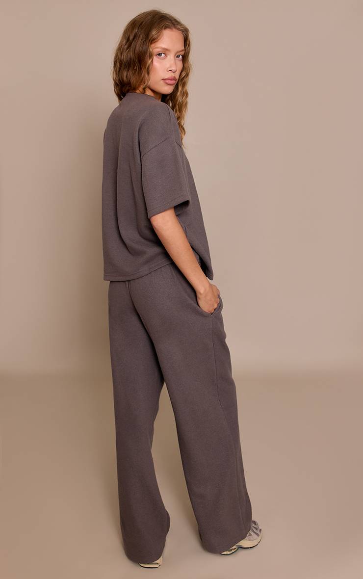 Charbon Pantalon De Jogging Large Toucher Doux