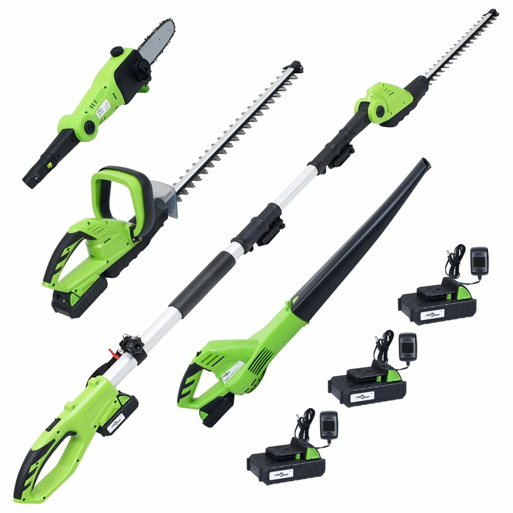 Set outils électriques jardin sans fil 4pcs chargeurs/batteries