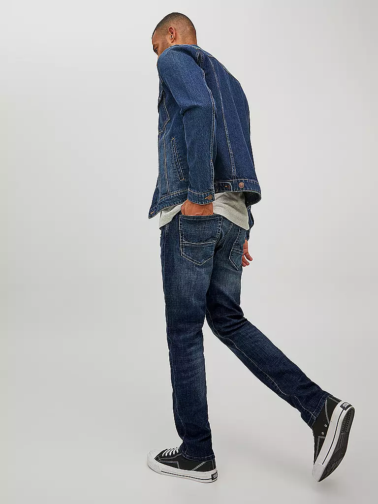 JACK & JONES Jeans Slim Fit JJIGLENN dunkelblau