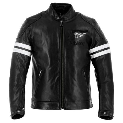 Blouson Helstons JAKE SPEED - CUIR - Noir