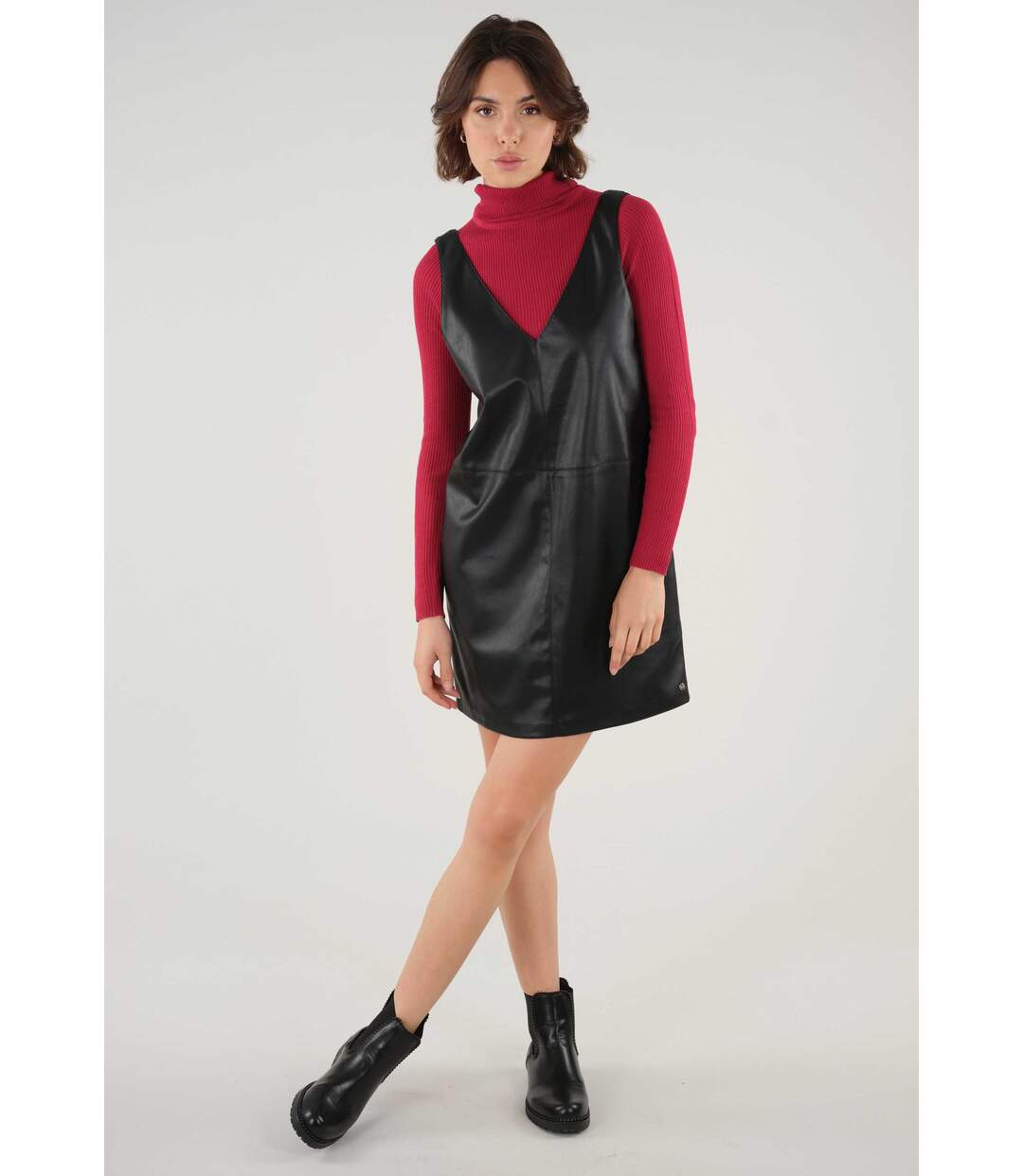 Robe en simili-cuir FREIJA