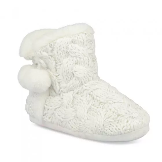 Chaussons bottines BLANC MERRY SCOTT