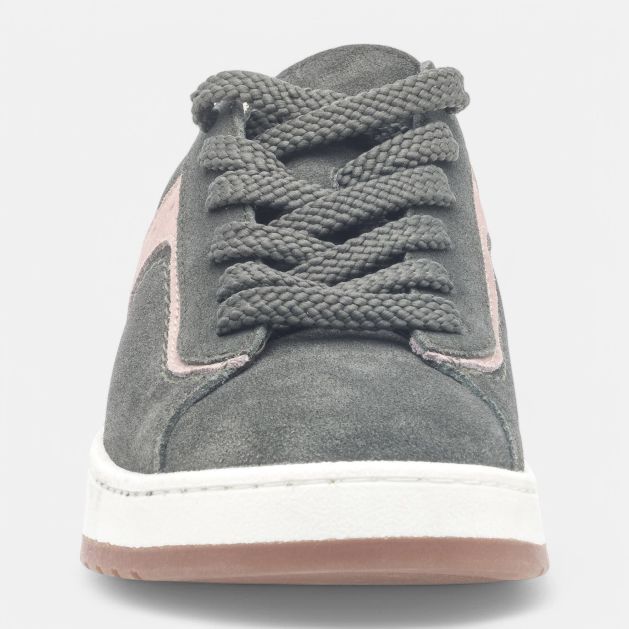 Baskets basses Femme en cuir kaki