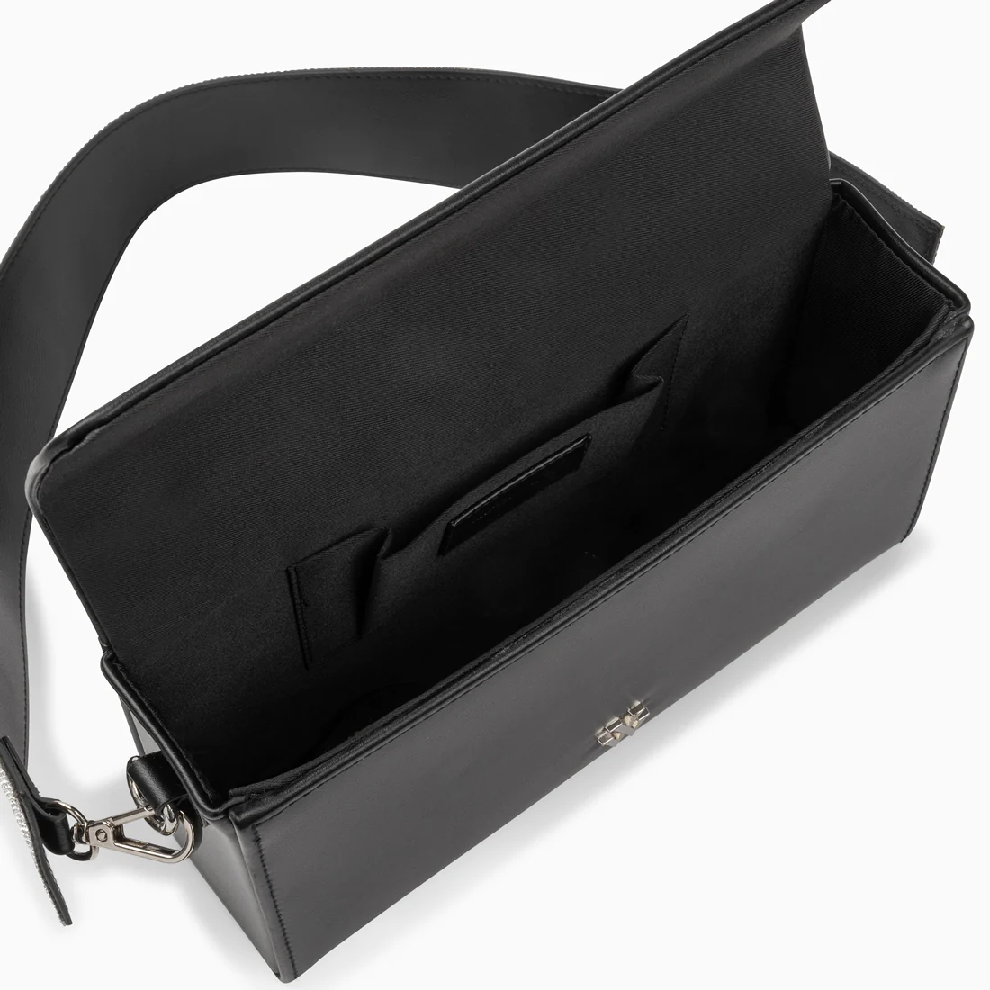 Sacs-Sac bandoulière Sydney noir à rabat et strass