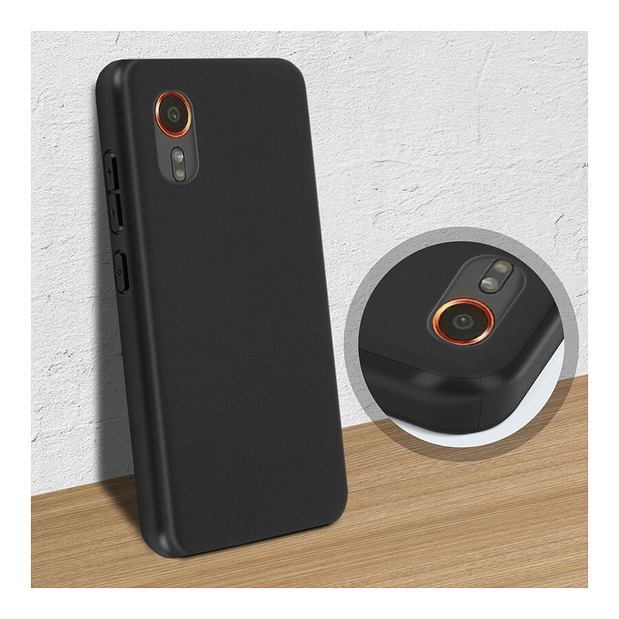 Akashi Coque de protection en silicone noir- Samsung Galaxy Xcover7