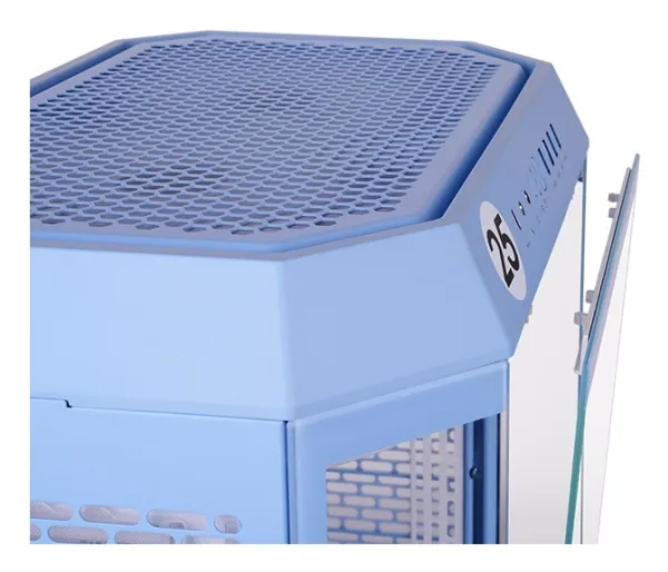 Thermaltake The Tower 600 - Mid tower - ATX - sidepanel med vindue (hærdet glas) - ingen strømforsyning (PS/2) - hydrangea-blå - USB/Lyd