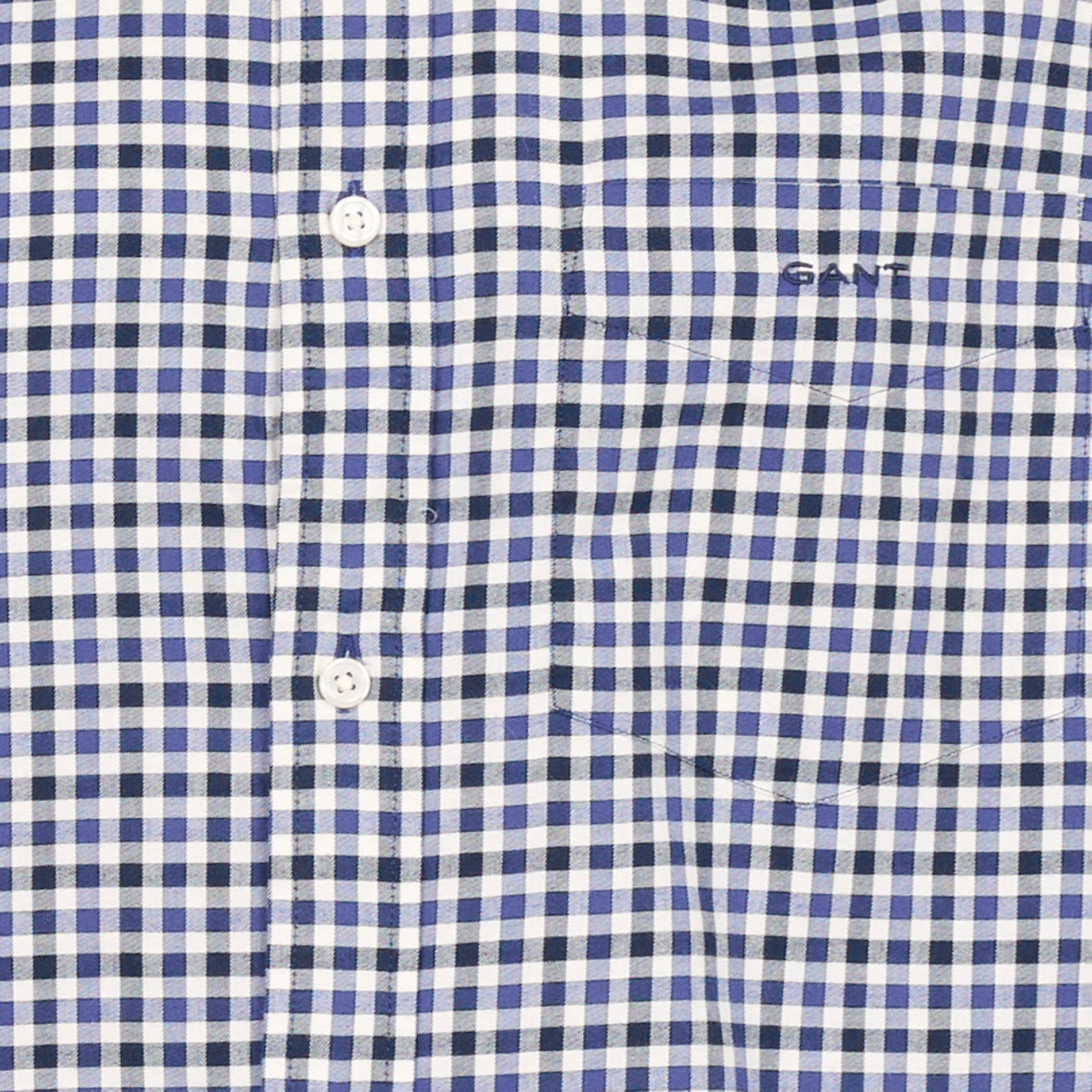 Chemise regular à carreaux en coton | Bleu