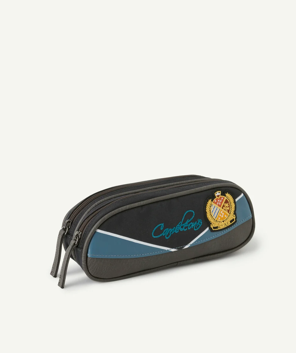 CAMELEONTROUSSE VINTAGE BLUE BADGE 2 COMPARTIMENTS