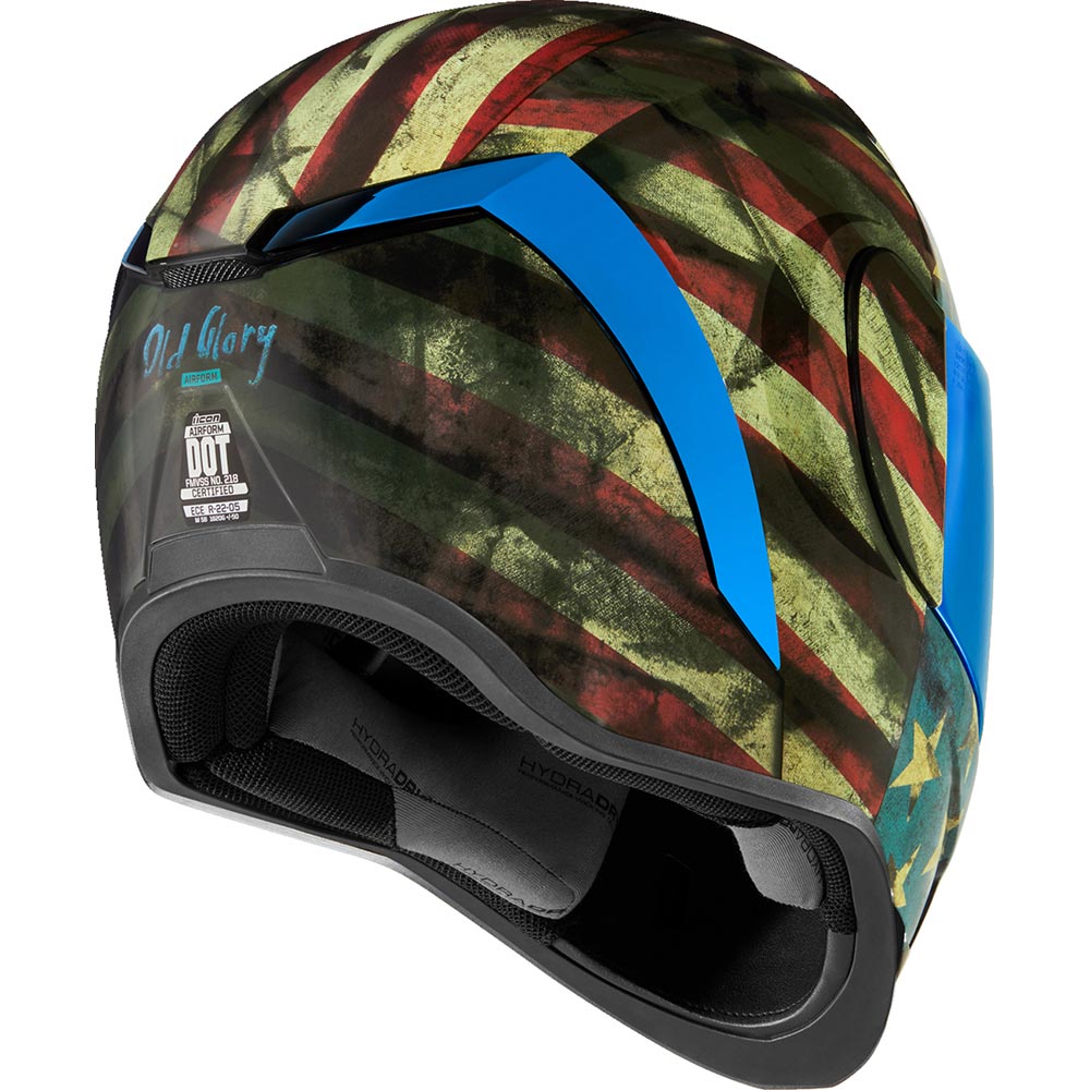 Icon - Casque Airform Old Glory™ Noir / Beige / Rouge / Bleu