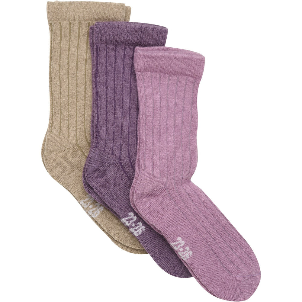 Køb Minymo Orchid Haze Uld Strømper Rib 3-pak