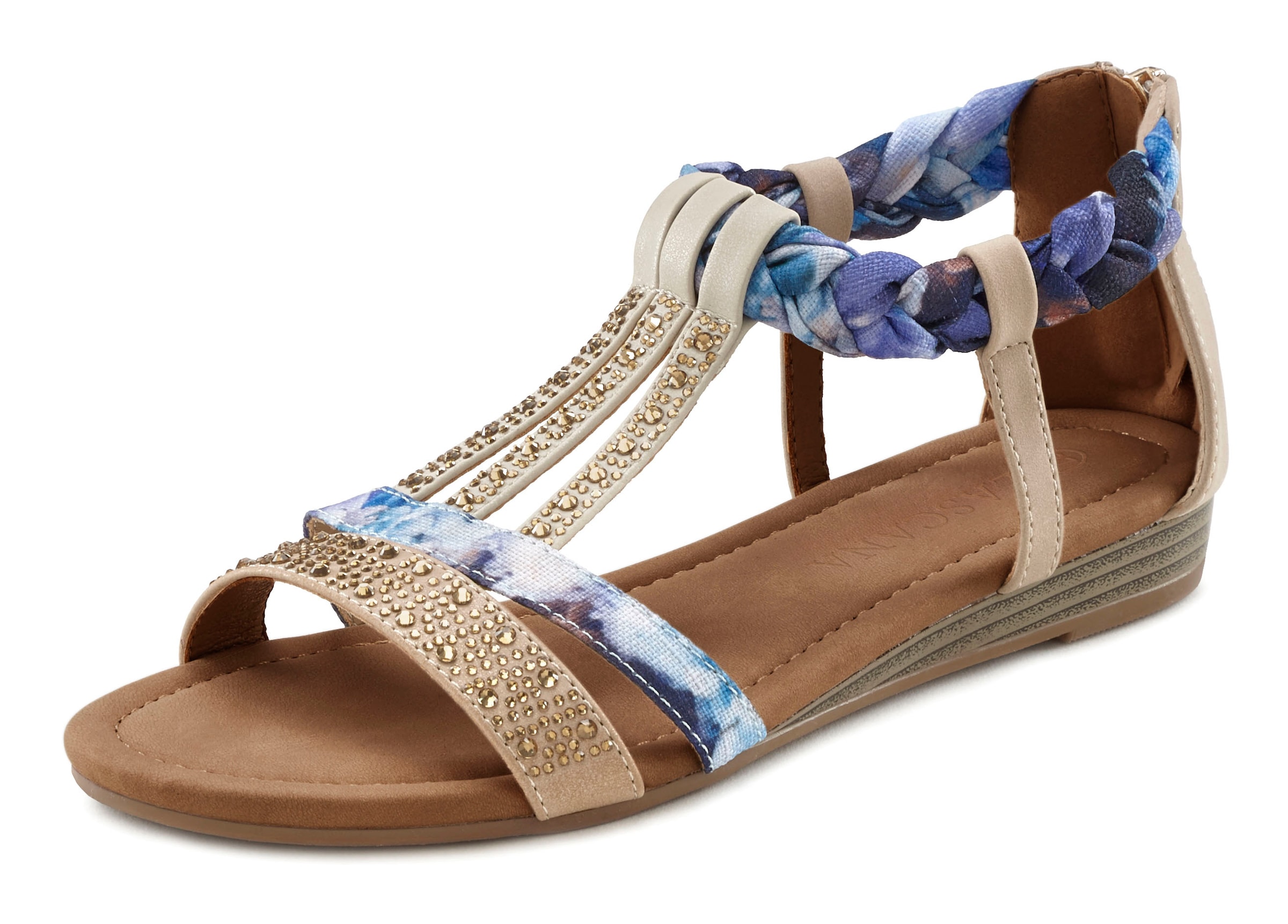 LASCANA Sandale »Sommerschuh, Sandalette, offener Schuh,«  mit aufwendiger Verzierung VEGAN