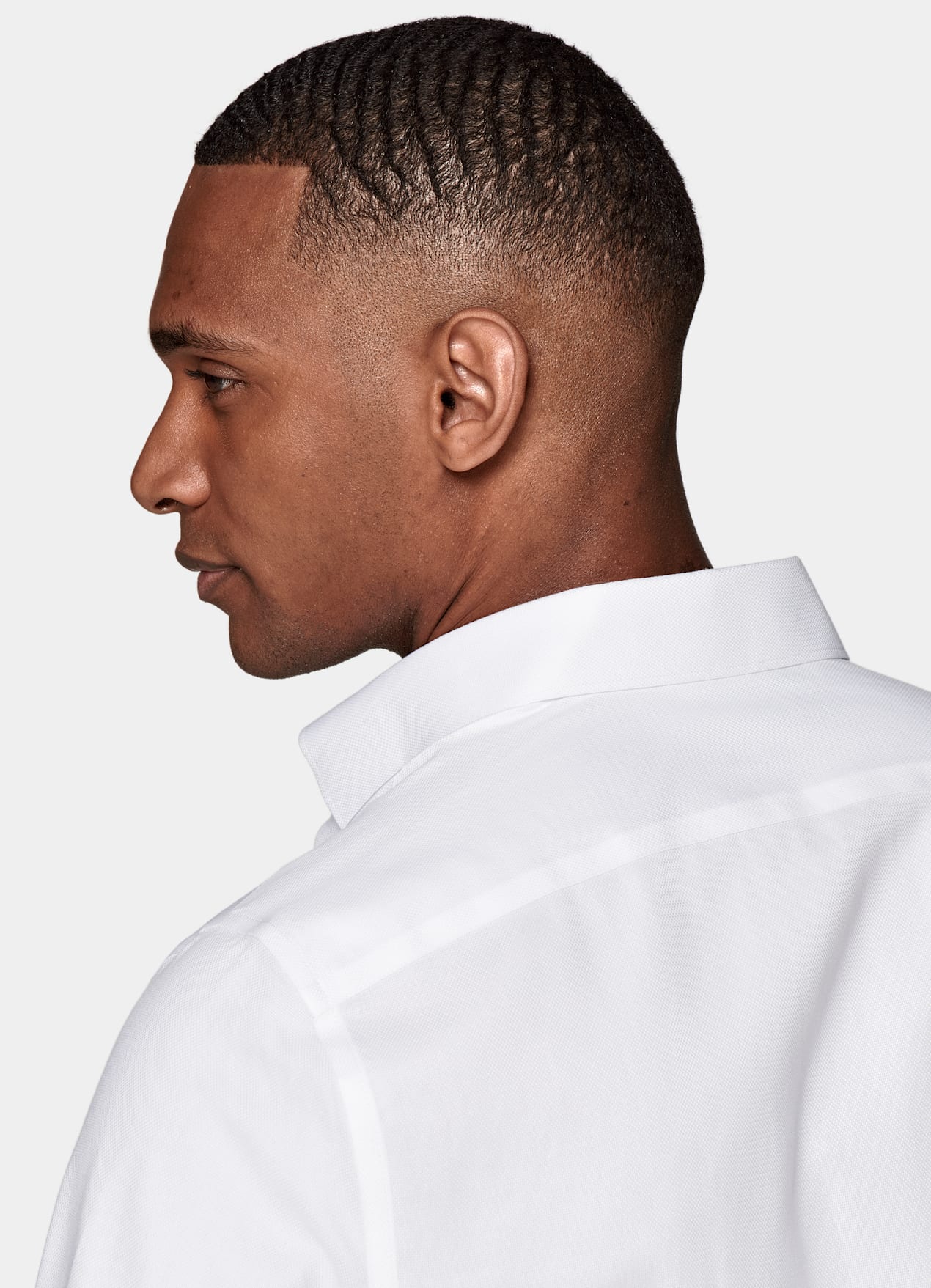 Chemise coupe ajustée en oxford royal blanche
