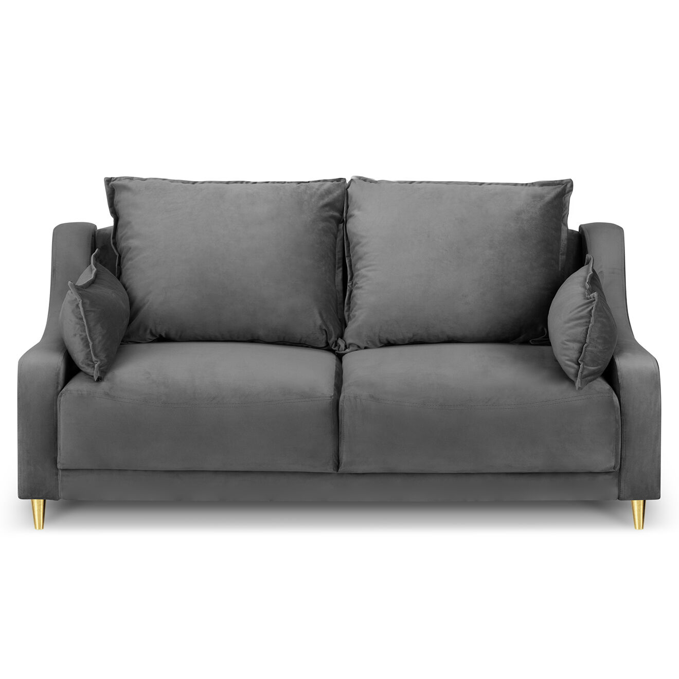 Mazzini Sofas Canapé fixe 2 places Pansy gris clair - 150x94x90 cm