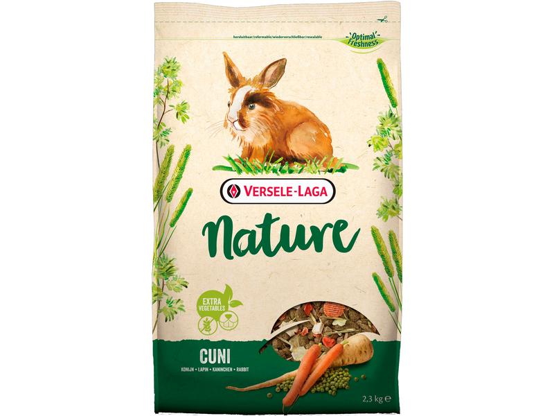 Versele Laga Hauptfutter Cuni Nature, 2.3 kg Abwechslungsreiche, ballaststoffreiche Mischung für Kaninchen/Zwergkaninchen