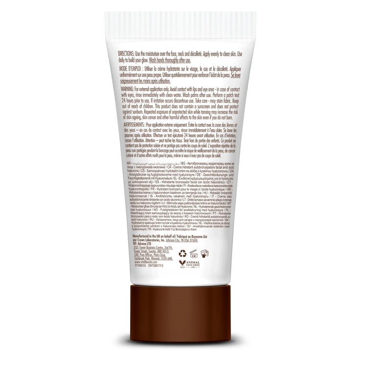Vita Liberata Face Tanning Moisturiser With Hyaluronic Acid 50 ml