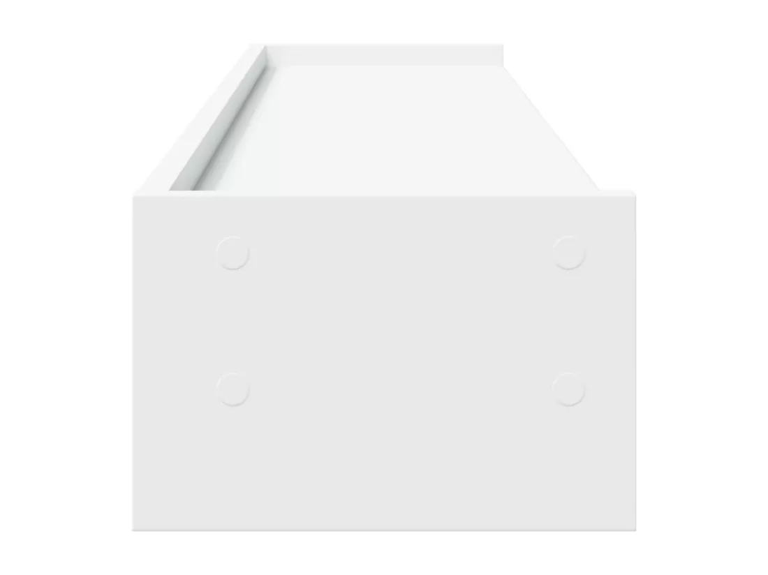 Support de moniteur blanc 100x24x16 cm bois d'ingénierie
