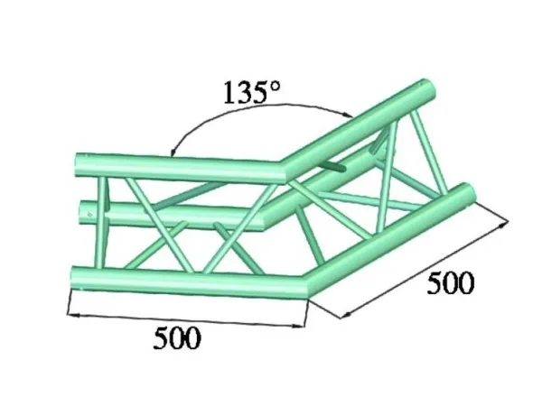 Alutruss TRILOCK 6082AC-23 3-punkt traverse Hjørne 135 °