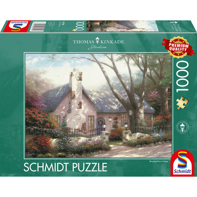 Puzzle - Thomas Kinkade - Morning Glory Cottage - 1000 Teile