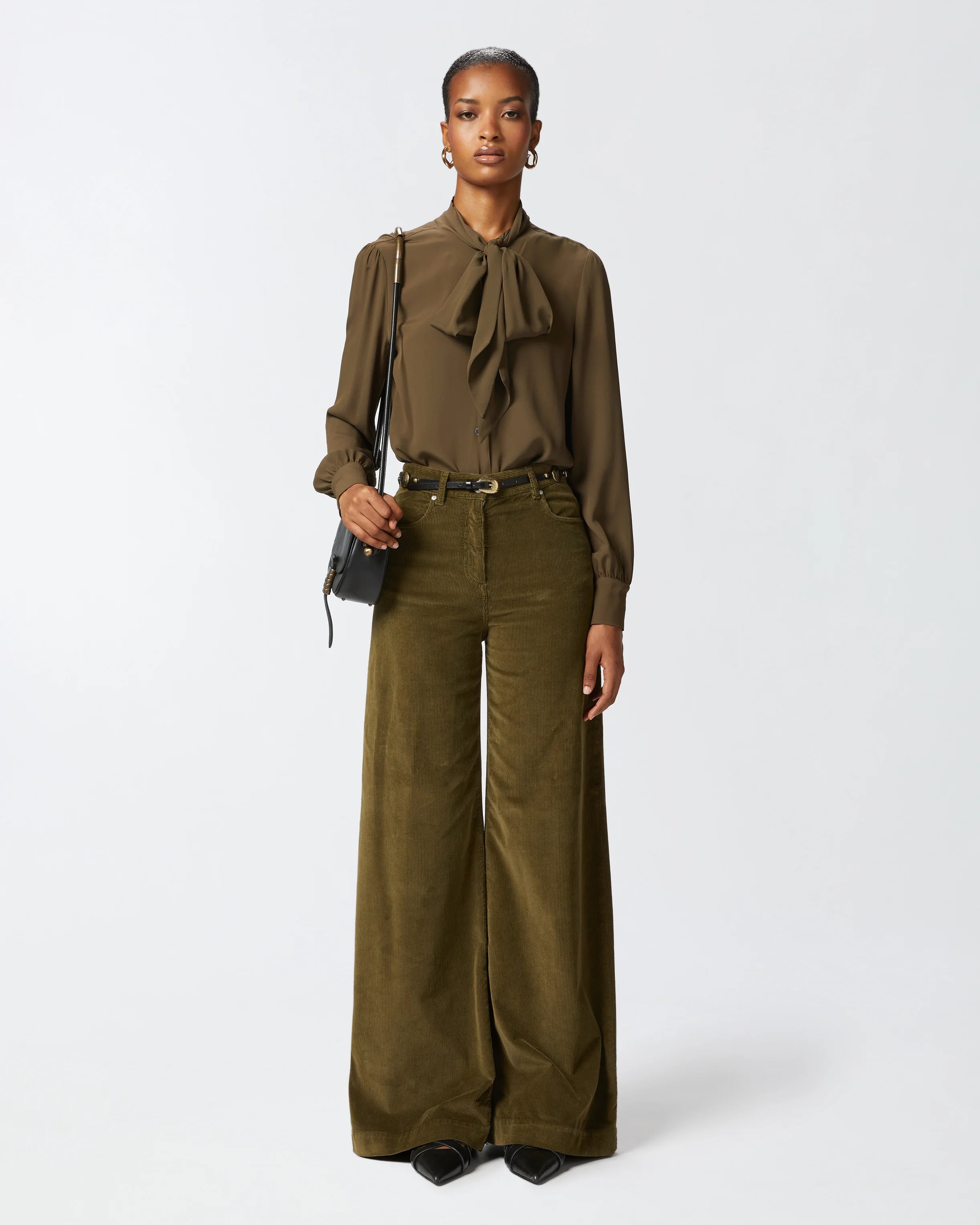 Pantalon palazzo | Vert