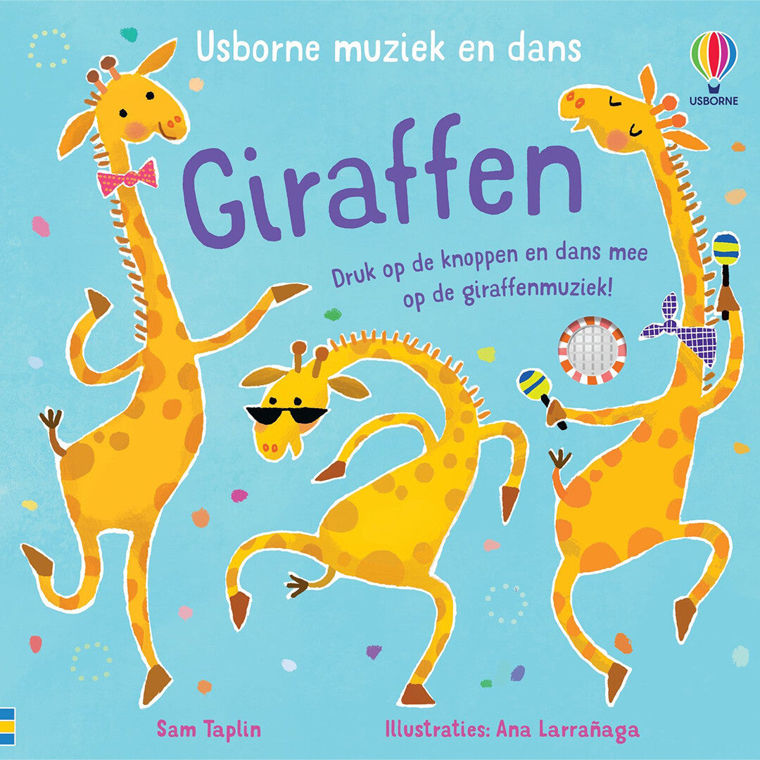 Uitgeverij usborne geluidenboek muziek en dans - giraffen