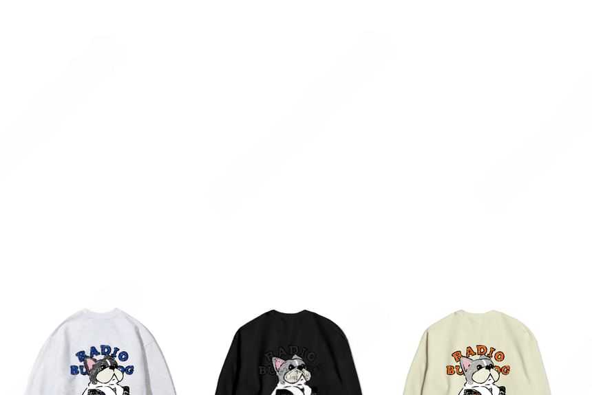 SeoulPop - Losse sweatshirt met hondenprint