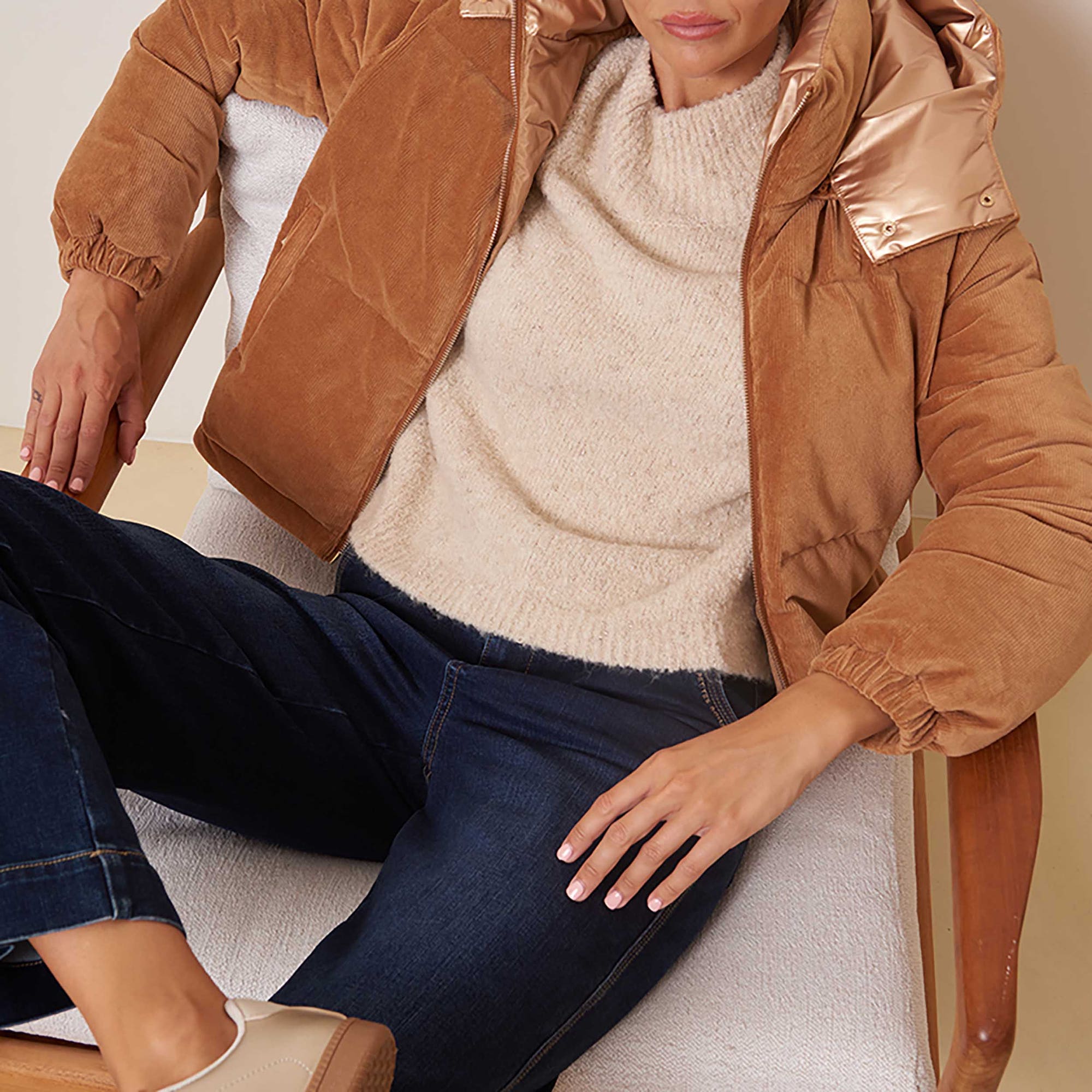 Doudoune Femme camel