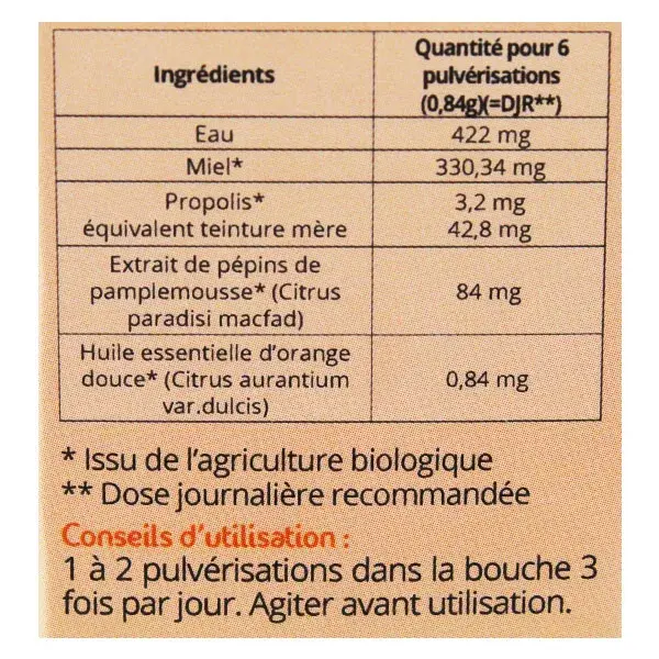 Spray Oral de Apiterapia Natural Propos' Nature com Própolis Verde e Toranja Orgânica 20ml