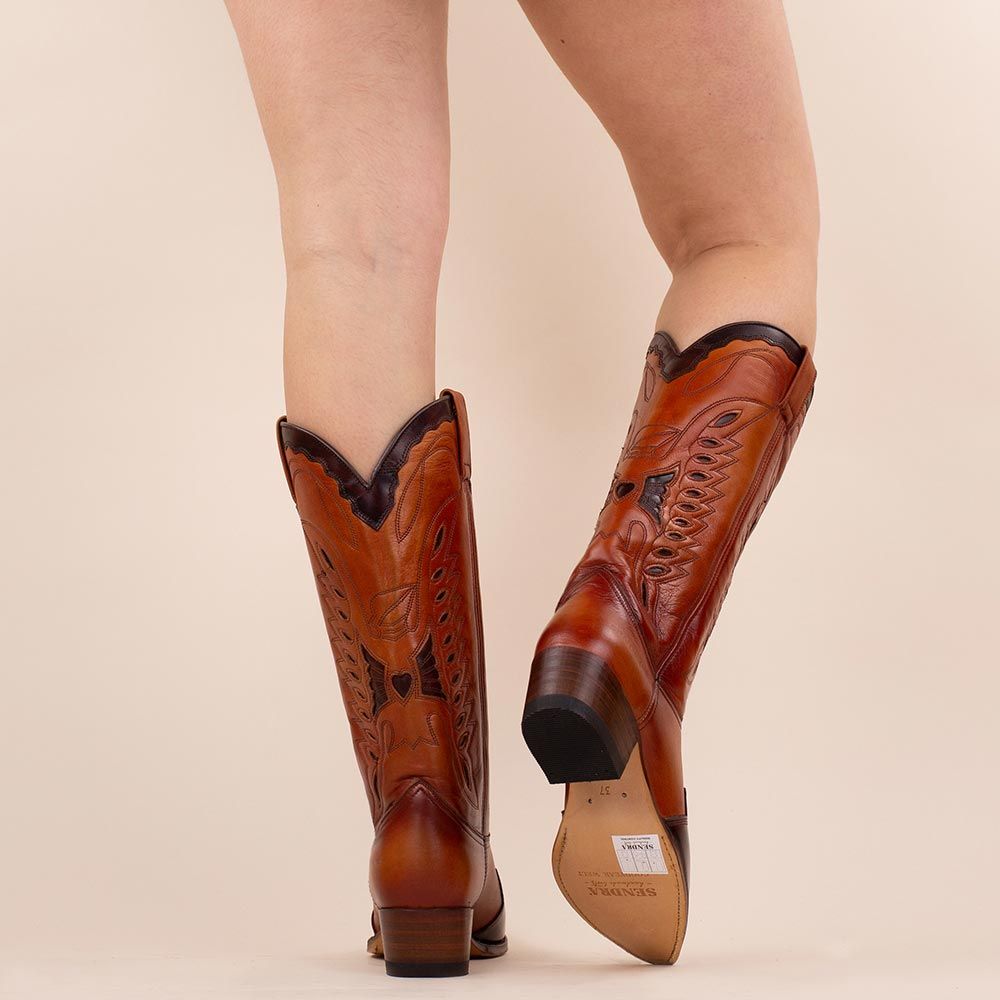Sendra hoge cowboyboots 17806 salvaje miele