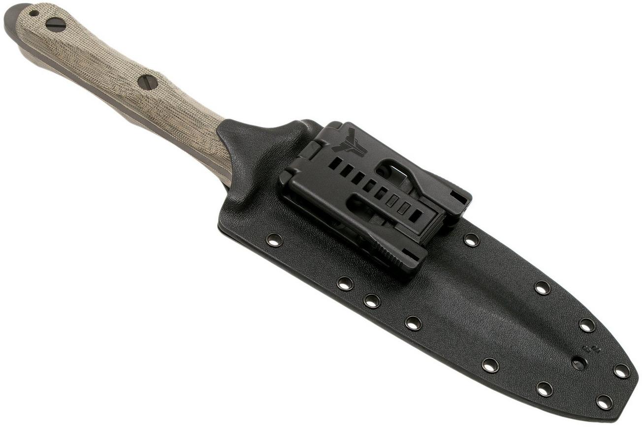 Rick Hinderer EK Dagger 3V DLC, OD Green Micarta commando dolkmes