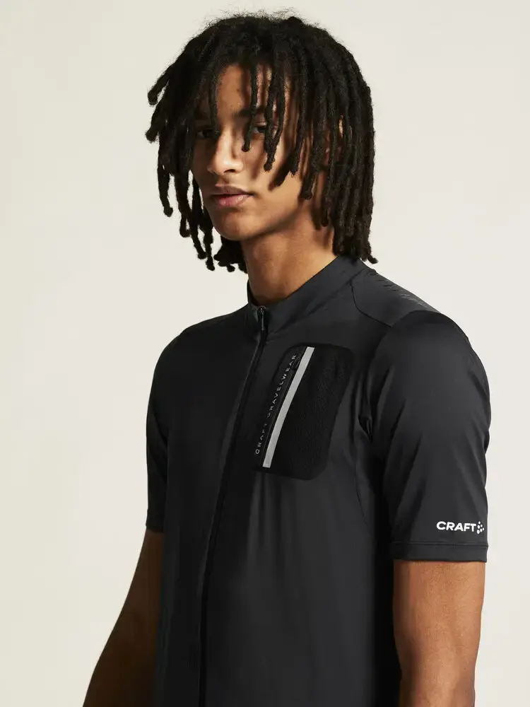Craft ADV Gravel Fietsshirt Korte Mouwen Zwart Heren