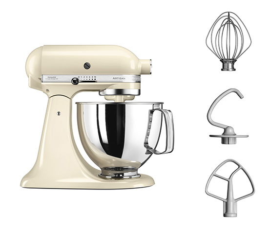 KitchenAid Küchenmaschine »Artisan 5KSM125« inkl. Fleischwolf und Spritzgebäckvorsatz, creme