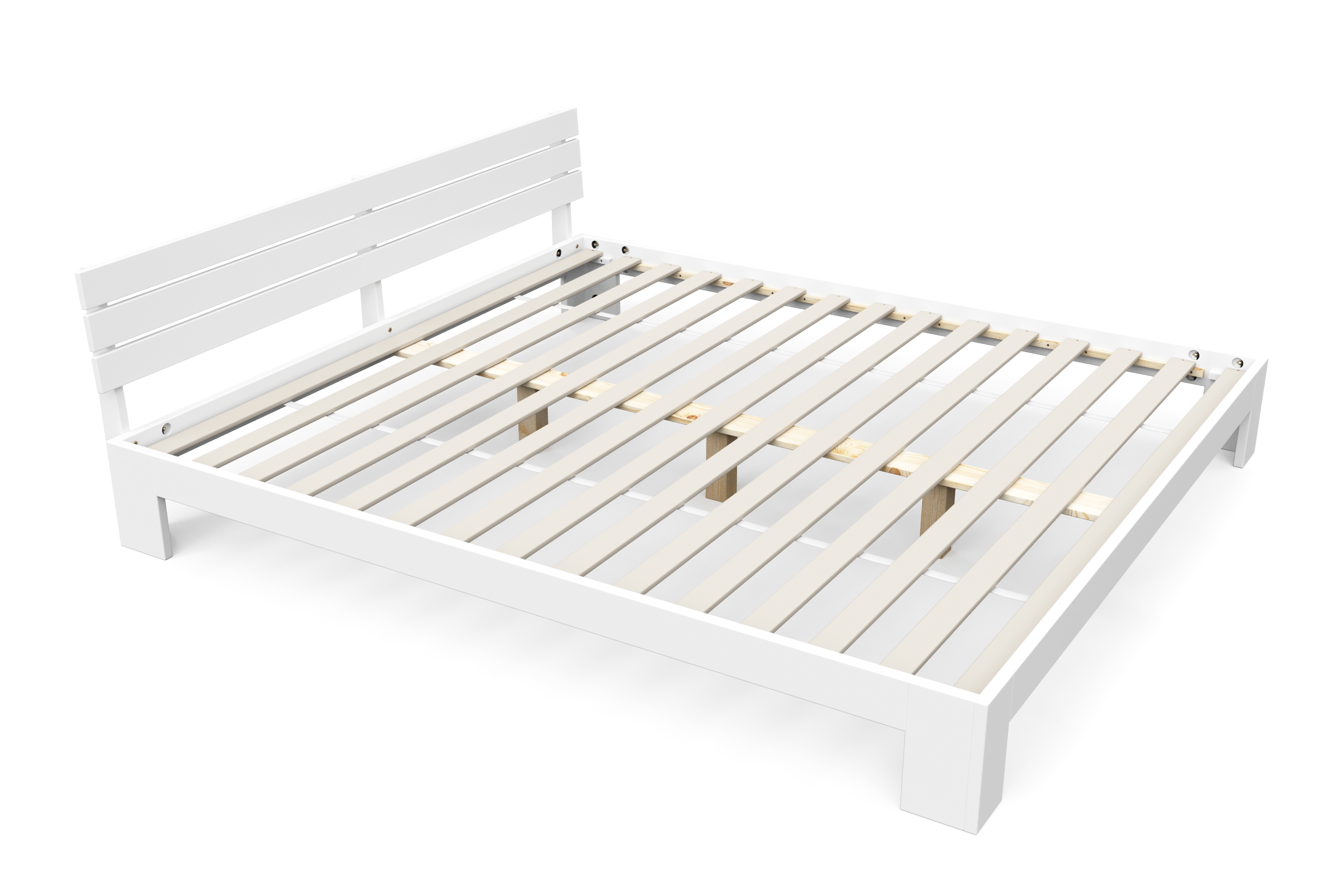 Bett Holz JAYDEN 180 x 200 cm weiss