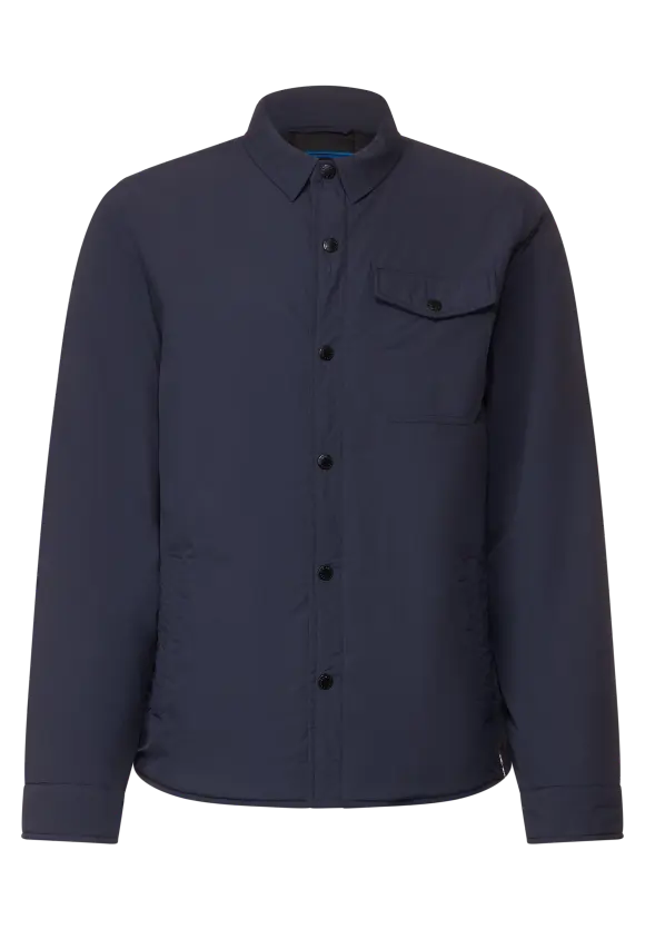 Gefüttertes Overshirt - deep night blue