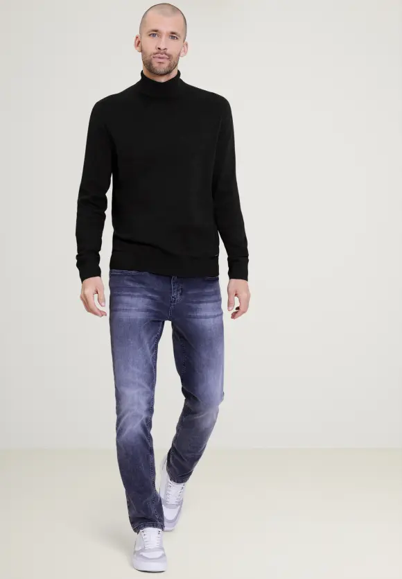 Feinstrick Pullover - Black