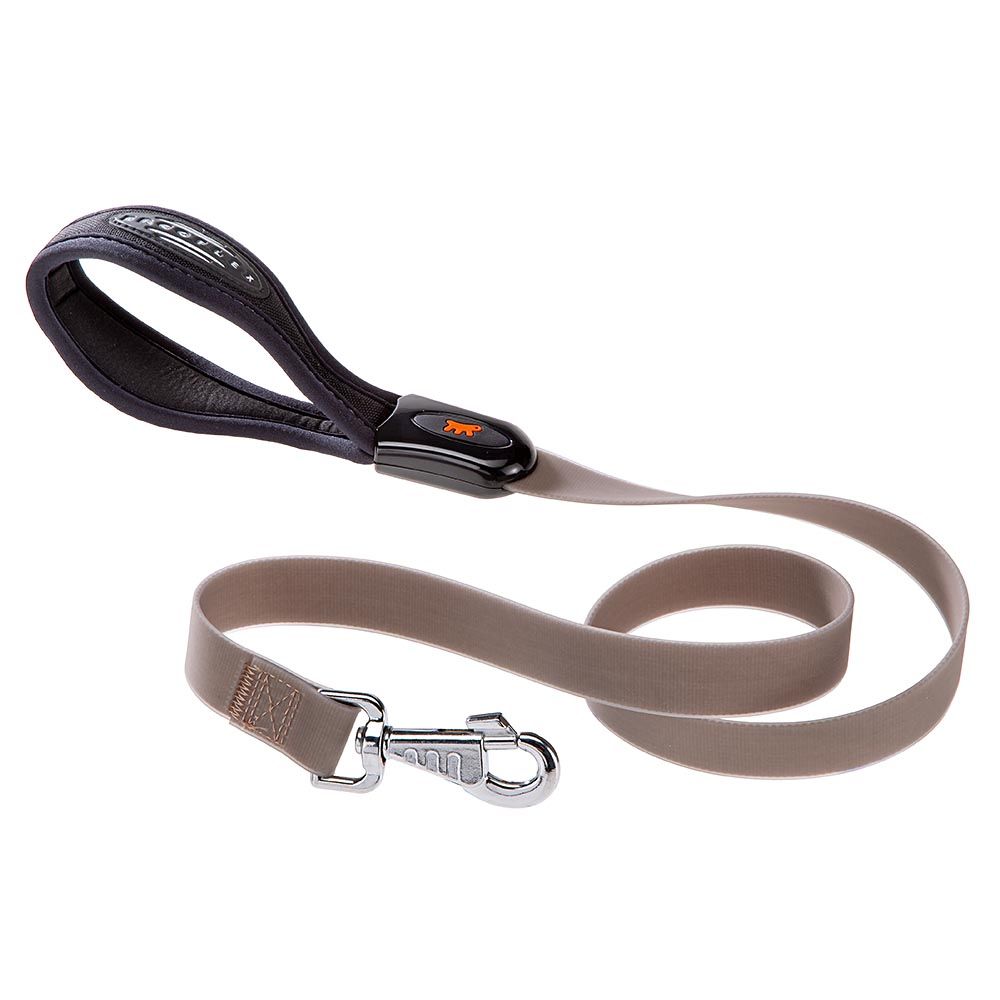 Laisse pour chiens evolution g25/110 hypoallergénique, lavable, poignée rembourrée, taupe