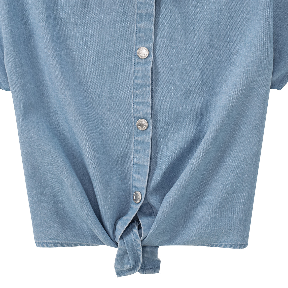 Jonas Nielsen Mädchen Bluse in Denim-Optik hellblau