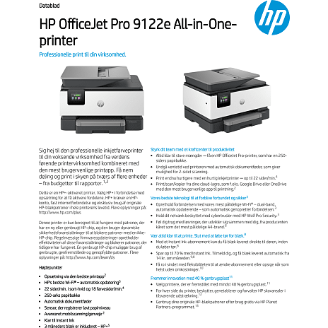HP OfficeJet Pro 9122E All-in-One printer