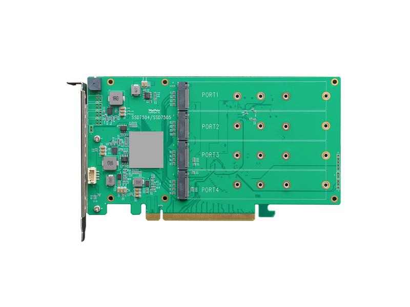 Highpoint Host Bus Adapter Rocket 1504 PCI-Ex16v4 - 4x M.2 PCIe 4.0 x16 4-Port M.2 NVMe HBA – Kostengünstiger, leistungsstarker 4-Port PCIe Gen4 M.2 NVMe