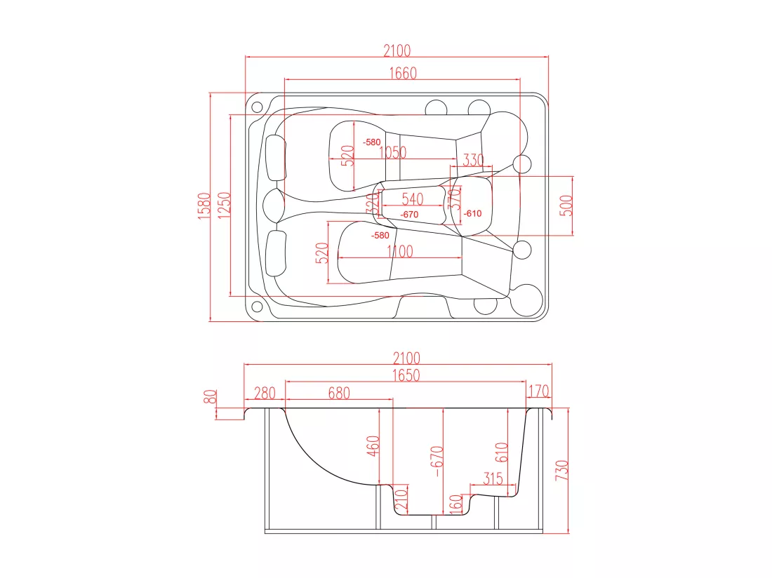 SPA 3 places blanc perlé avec bâche - 35 jets - L210 x P158 x H73 cm - Système BALBOA - MAUPITI III