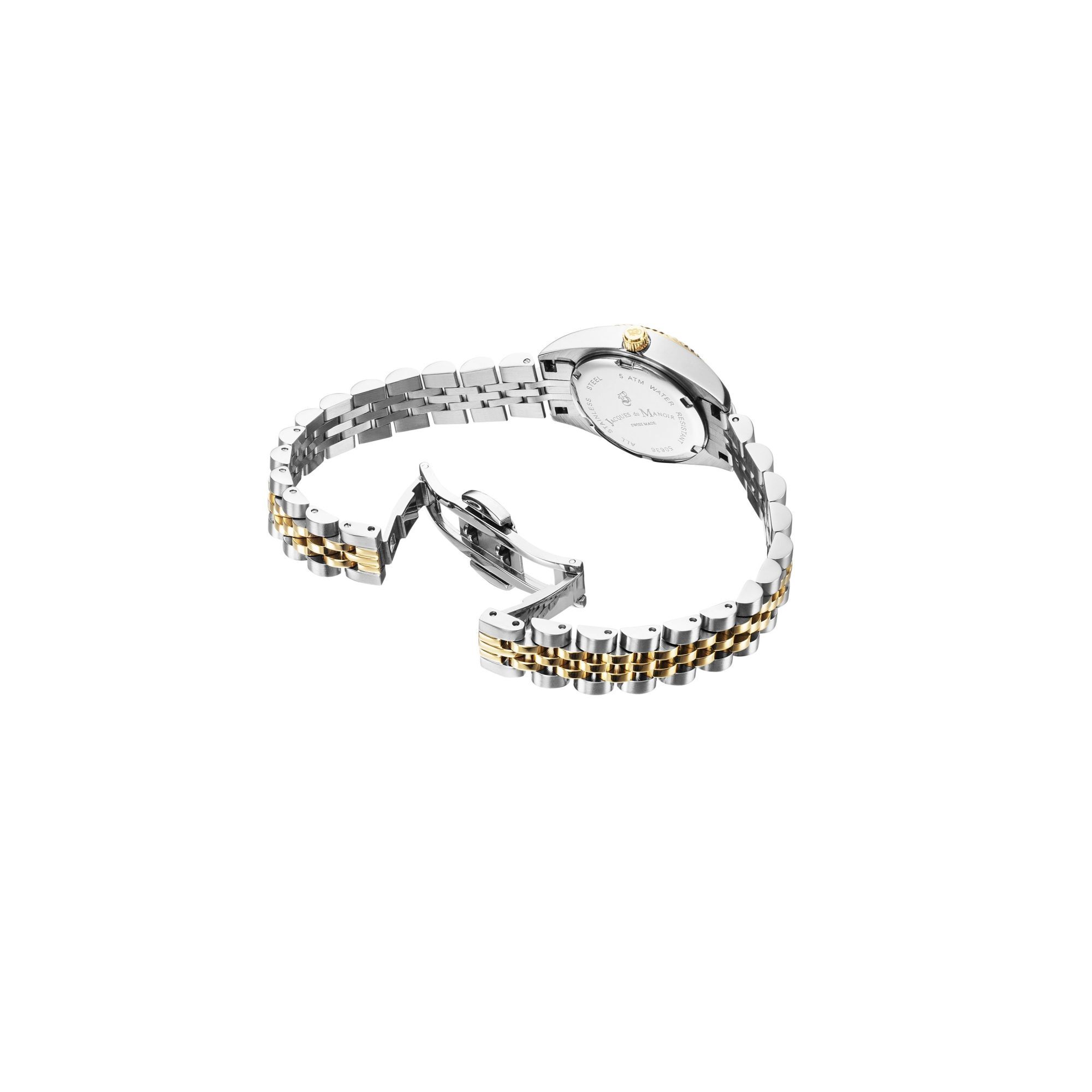 Jacques du Manoir Damen Armbanduhr Inspiration Classic Edelstahl zweifarbig Quartz JWL02102