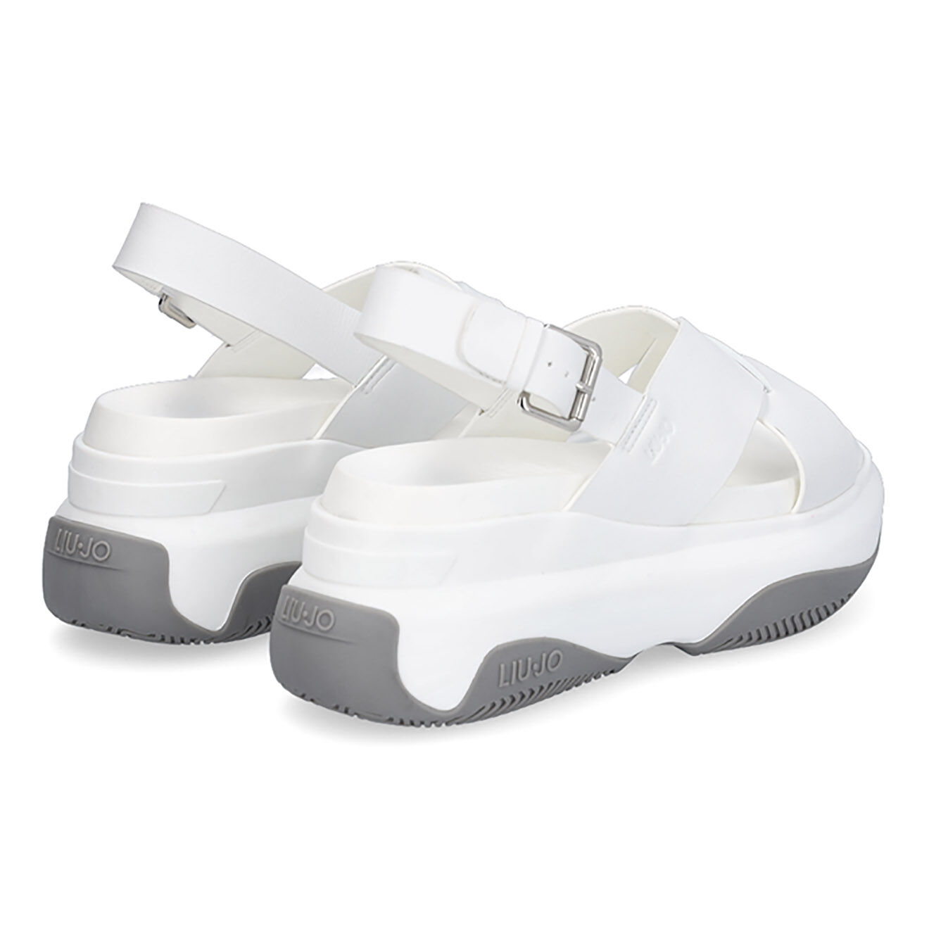 Liu-Jo Sandales plateforme June blanc/gris