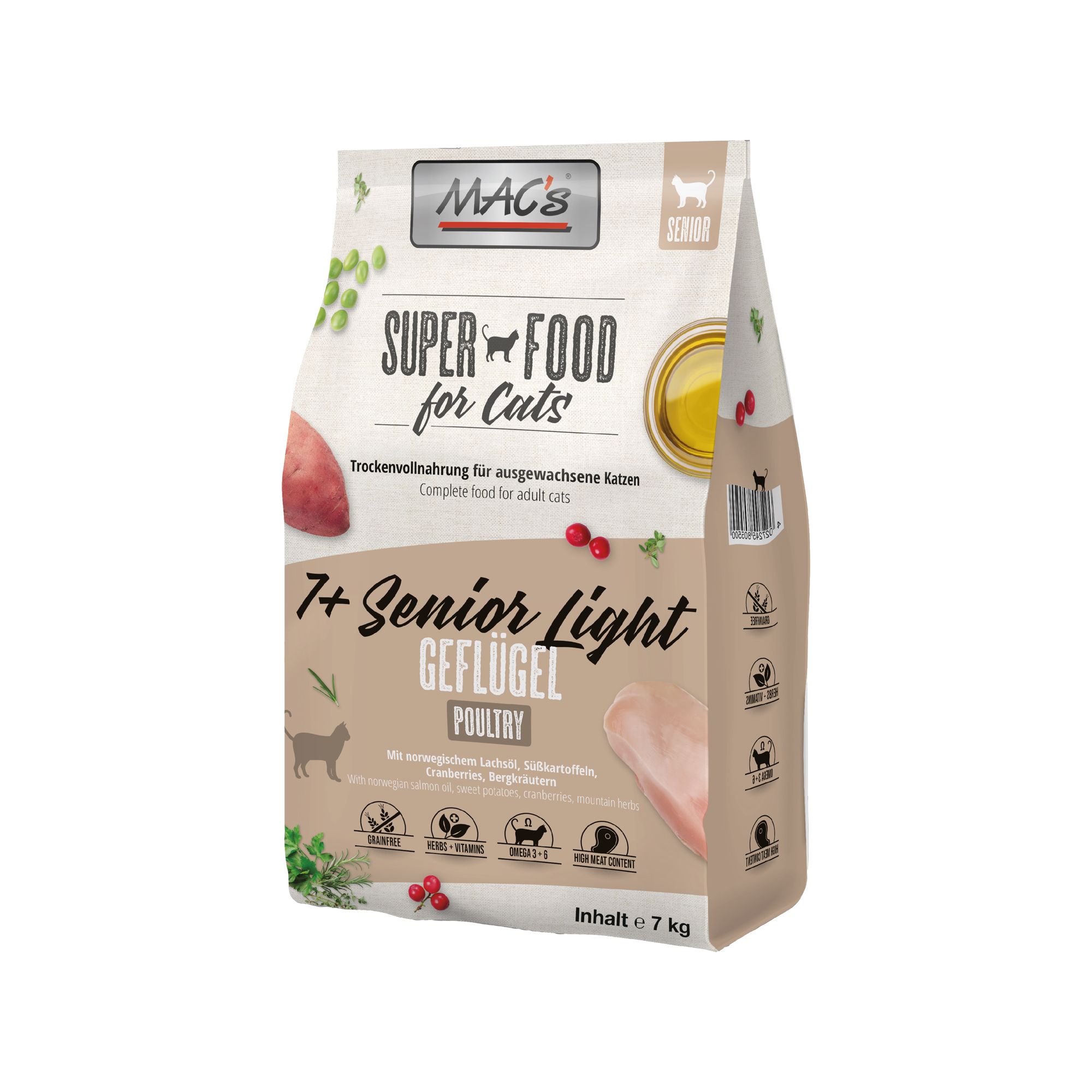 MAC's 7+ Senior Light Kattenvoer