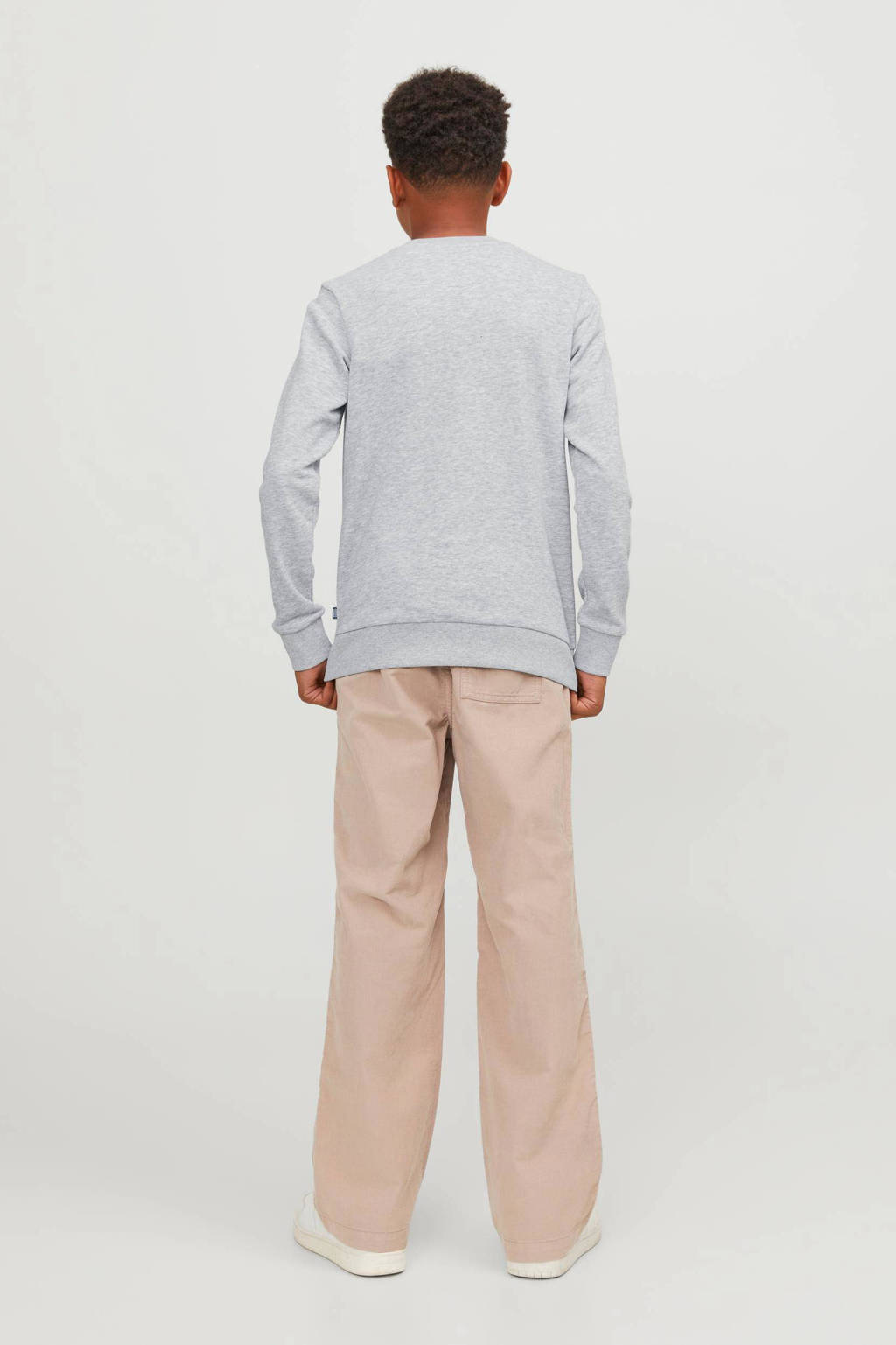 JACK & JONES sweater JJEBRADLEY grijs melange