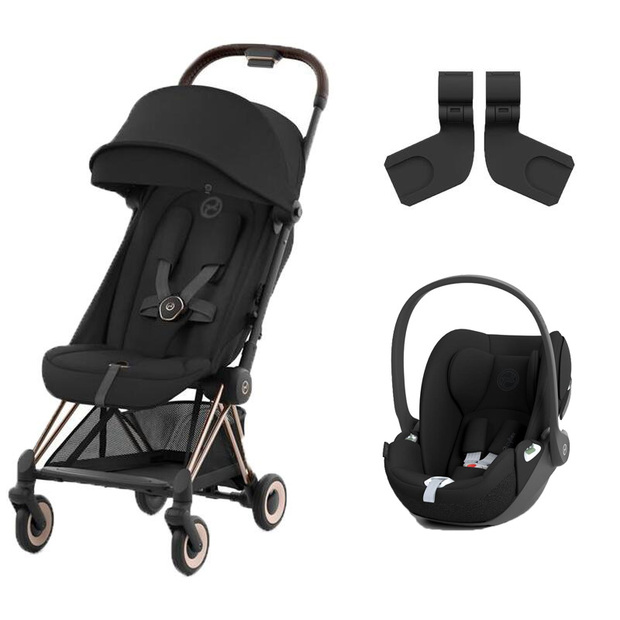 Poussette DUO Coya RoseGold Sepia Black + Cloud T Sepia Black - CYBEX